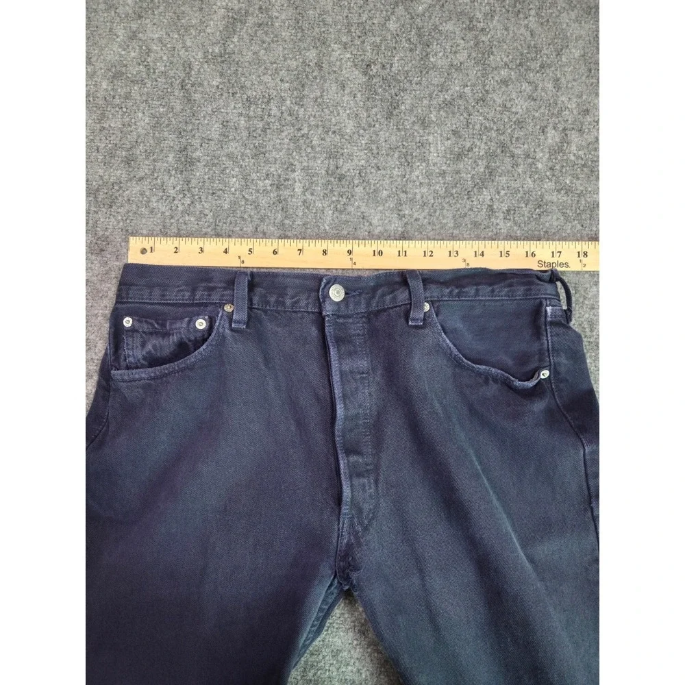 Vintage Levi's 501 Original Fit Jeans Mens 34x32 Dark Blue Button Fly Straight